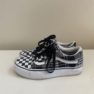 Platform Checkered Vans